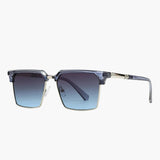 Männer Sonnenbrille mit eckiger Fassung und UV400 Schutz – Blaugrau