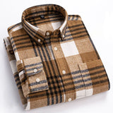 Rothwell Zeitloses Baumwoll-Flanellhemd – Khaki