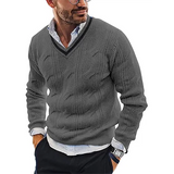 Eleganter Pullover für Herren – Grau