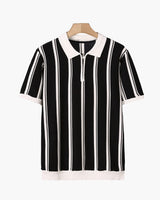 George | Kontrastkragen Weiter Kragen Poloshirt – Schwarz