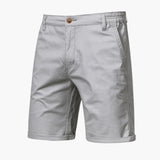 Herren Baumwollshorts mit Gummibund und Seitentaschen – Hellgrau