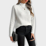 Lorena | Eleganter Rollkragenpullover – Weiß