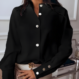 Alexia | Langärmlige Bluse für Damen | Oversize – Schwarz