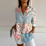 Eleanor - Stilvolle Bluse mit Knopfleiste – Hellblau