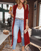 Stylische Cardigan für Damen | Lang – Rot