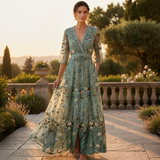 Florence - Elegantes und Fließendes Maxikleid – Grün