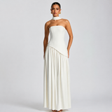 Fatimea - Stilvolles Tube-Top Maxikleid – Weiß