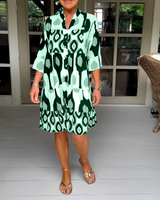 Faiza - Chic und legeres Minikleid – Grün