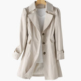 Kapuzen trenchcoat für Damen – Khaki