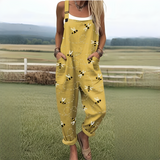 Zerva - Eleganter Bedruckter Overall – Gelb