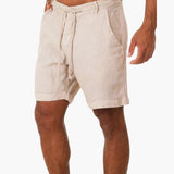 Leichte Sommer-Shorts mit Kordelzug - für Herren im Urlaubsstil – Beige