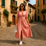 Marsha - Schickes Hemdkleid – Rosa