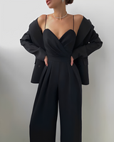 Rebecca - Eleganter und Stilvoller Einteiler – Schwarz