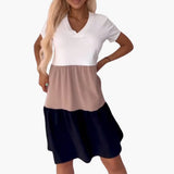 Freizeitkleid Damen - Casual Kleid mit Farbverlauf & Stil – Weiß