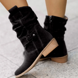 Eudora – Hochwertige Stiefeletten aus Wildleder – Schwarz