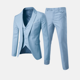 Alonzo™ | Vollständiger Raffinierter (Jacke + Hose + Weste) – Hellblau