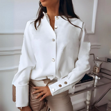 Améliea - Damen Button-Down Hemd – Weiß