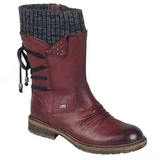Stiefelette Damen Winter Komfort | Rutschfest Warm Gefüttert – Rot