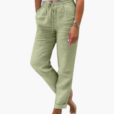 Sommerhose für Damen - Luftig, Locker & mit Tunnelzugbund – Grün