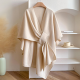 Teysia - drapierter Schal mit Soft-Touch-Finish – Beige