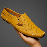 Akiva – Bequeme Ledersandale – Khaki