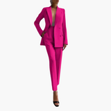 Elegantes Damen Blazer-Ensemble - Taillierter Schnitt mit Hose – Heiße Rose