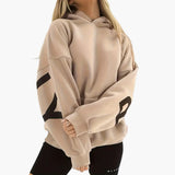 Bedruckte Kapuzenjacke für Damen – Khaki