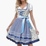 Klassisches Dirndl kleid für Damen - Oktoberfest 2025 – Blau