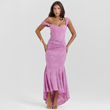 Cynthia - Stilvolles Wickel-Midikleid mit Taillenband – Rosa