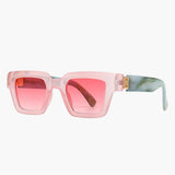Damen Sonnenbrille mit eckigem Rahmen und UV400 Schutz – Rosa Verlauf