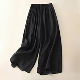 Zavina - Hose mit flexiblem Bund und weitem Schnitt – Schwarz