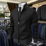 Maximilian | Premium-Strickjacke mit Reißverschluss – Schwarz