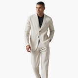 Leichter Sommer Herren Anzug – Sakko mit passender Hose – Beige