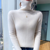 Athena – Rollkragenpullover aus Wolle und Kaschmir – Weiß