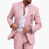 Zweiteiliger Business Anzug für Herren – Rosa