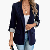 Business Long Blazer für Damen – Marineblau