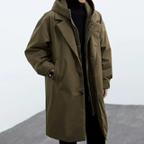 Greta™ | Wasserdichte und winddichte Jacke mit Kapuze – Olivgrün