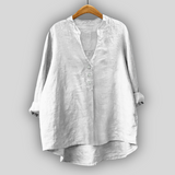 Gertrud - Linen Blouse – Weiß