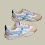 Damen Retro Schnürschuhe Mit Leichtem Netzdesign Für Casual Looks - Fadenburg – Blau