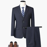 Eleganter Slim Fit Anzug - Herrenoutfit für festliche Events – Marineblau