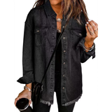 Tahlira - Locker geschnittene Jacke – Schwarz