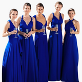 Abendkleid mit V-Ausschnitt - Damen Stil für Gala-Nächte – Blau