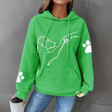 Damen Pullover | Kapuzenpullover mit Aufdruck – Grün