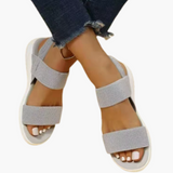 Atmungsaktive Sandalen für Damen - Bequem & Orthopädisch – Grau