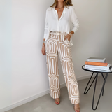 Olivia | Stilvolles Zweiteilige-Set (Geschenk: GRATIS Gürtel) – Khaki