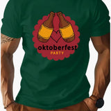 Bedrucktes T-Shirt für Herren - Oktoberfest 2025 – Grün