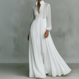 Gail™ - Minimalistisches Maxikleid – Weiß