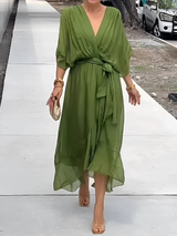Sherry | Wickel Midikleid – Grün