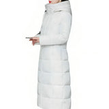 Jastin - lange pufferjacke, gemütlicher winterstil – Weiß