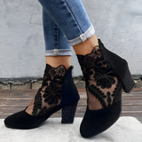 Elizaveta – Orthopädische Schuhe Mit Blumenmuster – Schwarz